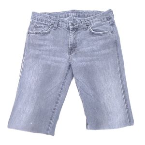 7 For All Mankind Jean Womens 27 Black Denim Mid Rise Classic Flare "A Pocket"